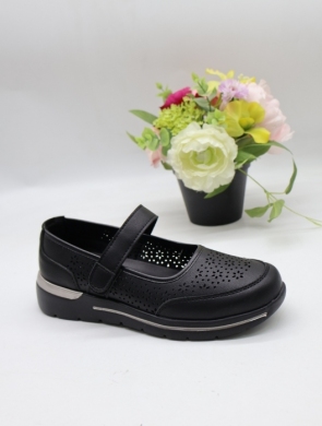 Półbuty damskie na płaskim (36-41) H-32 BLACK