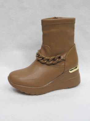 Botki damskie ocieplane na koturnie (36-41) H0281 KHAKI