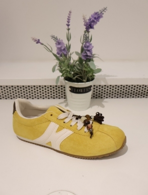 Buty sportowe damskie na płaskim (36-41) DKB1501 YELLOW