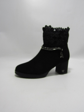 Botki damskie ocieplane na obcasie (36-41) A-861 BLACK