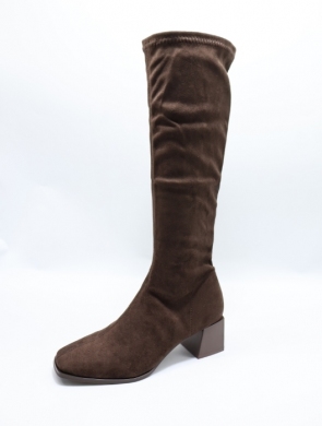 Kozaki damskie na obcasie (36-41) 9570A-1 BROWN