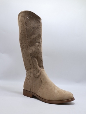 Kozaki damskie na płaskim (36-41) H191-2 KHAKI