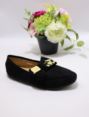 Mokasyny damskie na płaskim (36-41) H8-586 BLACK