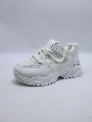 Buty sportowe damskie na płaskim (36-41) B2092 WHITE