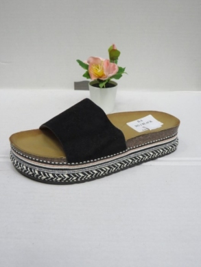 Klapki damskie na koturnie (36-41) 202-2 BLACK