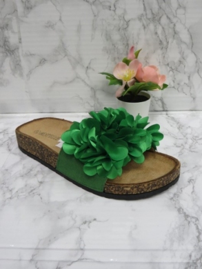 Klapki damskie na płaskim (36-41) LS049 GREEN