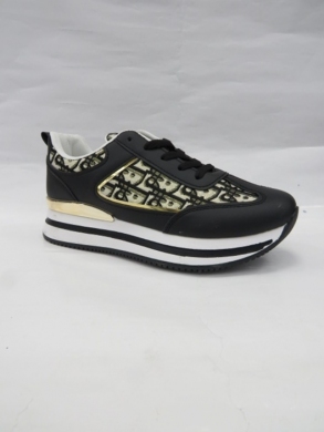 Buty sportowe damskie na płaskim (36-41) 7772-1 BLACK