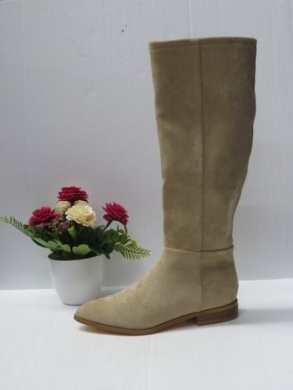Kozaki damskie na płaskim (36-41) MVP318 BEIGE