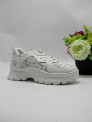 Buty sportowe damskie na płaskim (36-41) VL172 WHITE
