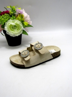 Klapki damskie na płaskim (36-41) SS151 BEIGE