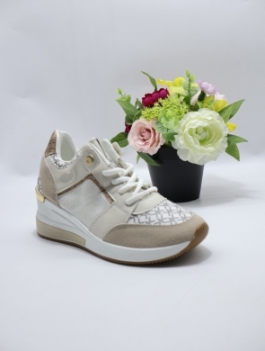 Buty sportowe damskie na koturnie (36-41) CN661 BEIGE