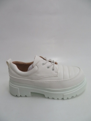 Półbuty damskie na płaskim (36-41) C21-8681 WHITE