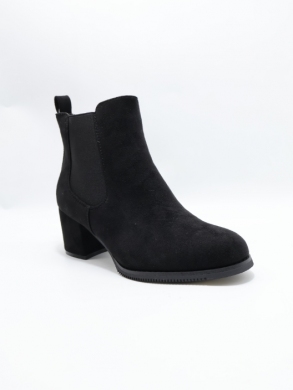 Botki damskie ocieplane na obcasie (36-41) 6072-1A BLACK