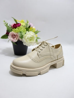 Półbuty damskie na płaskim (36-41) 1090 BEIGE