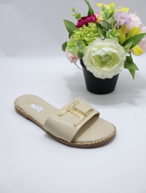 Klapki damskie na płaskim (36-41) 98-152 BEIGE