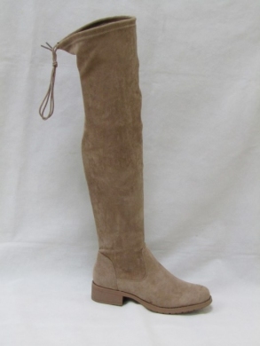 Kozaki damskie na płaskim (36-41) E4833 BEIGE