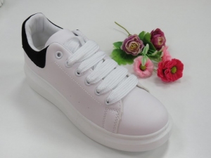 Buty sportowe damskie na płaskim (36-41) M-623 WH/BLACK