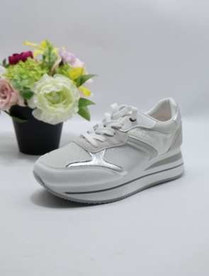 Buty sportowe damskie na płaskim (36-41) 9135 WHITE