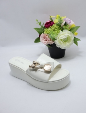 Klapki damskie na płaskim (36-41) 6645-2 WHITE