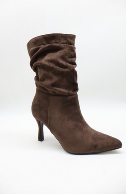 Botki damskie na szpilce (36-41) 6377A BROWN