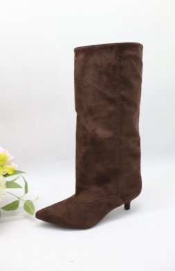 Kozaki damskie na szpilce (36-41) 9279 BROWN