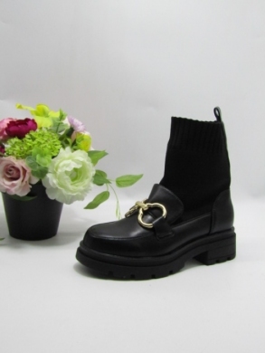 Botki damskie na płaskim (36-41) 8025 BLACK