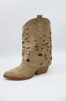 Kozaki damskie na obcasie (36-41) 5621 KHAKI