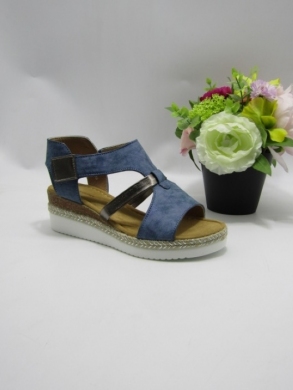 Sandały damskie na koturnie (36-41) F6391 BLUE