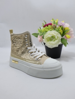 Trampki damskie na płaskim (36-41) YH50 GOLD