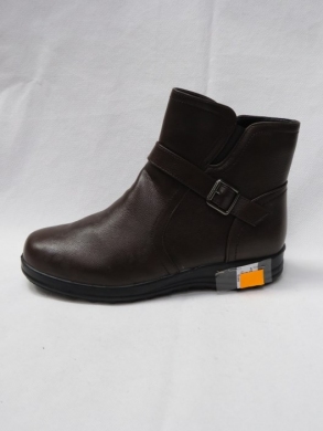 Botki damskie ocieplane na płaskim (36-41) Z22-11 BROWN