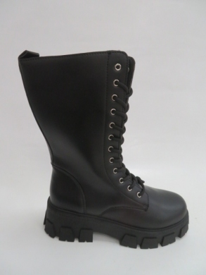 Kozaki damskie ocieplane na płaskim (36-41) 3108-1 BLACK
