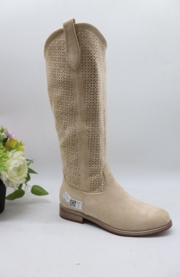 Kozaki damskie na płaskim (36-41) A958 BEIGE