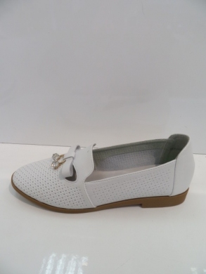 Półbuty damskie na płaskim (36-41) GD-FL005 WHITE