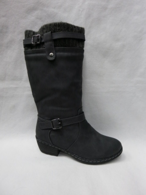 Kozaki damskie ocieplane na obcasie (37-42) 1817-3 GREY