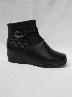 Botki damskie ocieplane na koturnie (37-42) B10D BLACK