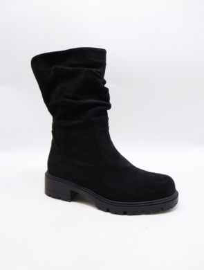 Kozaki damskie ocieplane na płaskim (36-41) BL78 BLACK