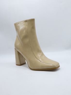 Botki damskie na obcasie (36-41) 77-299 BEIGE