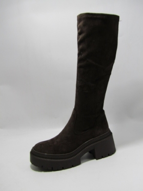 Kozaki damskie na obcasie (36-41) 9671A-1 BROWN