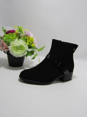 Botki damskie ocieplane na obcasie (36-41) 0-335 BLACK