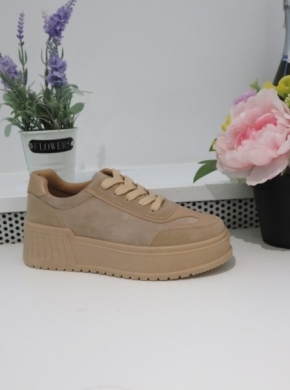 Buty sportowe damskie na płaskim (36-41) LM88 KHAKI