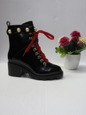 Botki damskie ocieplane na obcasie (36-41) 2019-107 BLACK