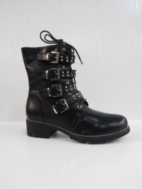 Botki damskie ocieplane na płaskim (36-41) HC290 BLACK