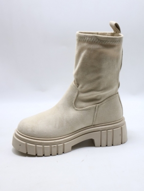 Botki damskie na płaskim (36-41) R67 BEIGE