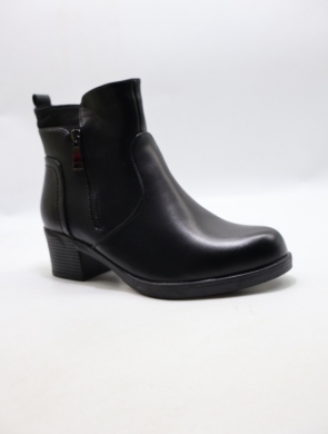 Botki damskie ocieplane na obcasie (36-41) 2871-1 BLACK