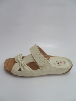 Klapki damskie na płaskim (36-41) 12699-1 BEIGE