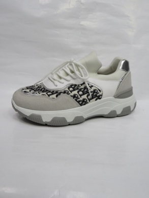 Buty sportowe damskie na płaskim (36-41) 19312 WHITE