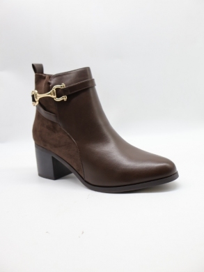 Botki damskie ocieplane na obcasie (36-41) 68165 BROWN