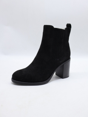 Botki damskie ocieplane na obcasie (36-41) BM77 BLACK