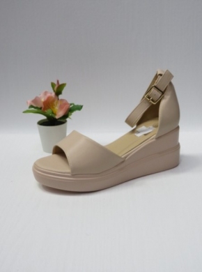 Sandały damskie na koturnie (36-41) B-9062 BEIGE