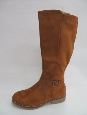 Kozaki damskie jesienne na płaskim (36-41) 8B937 CAMEL